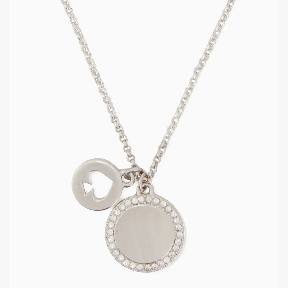 Kate Spade Spot The Spade Pave Charm Pendant Necklace
